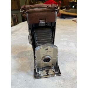 Vintage Polaroid Land Camera Model 95 Folding Bellows Instant Camera Brown